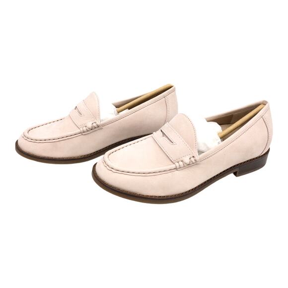 New Vionic Light Pink Waverly Nubuck Leather Orthotic Slip On Penny Loafers 5 - Picture 4 of 11